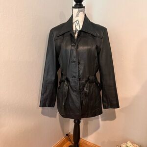 Leather jacket maxima wilson’s the leather experts large black coat